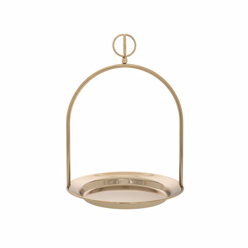 Διακοσμητικά Επιτραπέζια agiovlasitishome - ΣΗΜΑΝΤΙΚΟ: Σε περίπτωση διαφοράς τιμής από το κατάστημα ισχύει παντα και μόνο η τιμή του καταστήματος Iliadis Δίσκος με Χερούλι Μεταλλικός Χρυσός Φ24x34cm 86